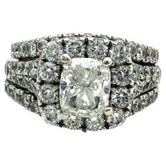 Neil Lane, 2/1/6 carat t.w. 3-Band Cushion Cut Engagement Ring