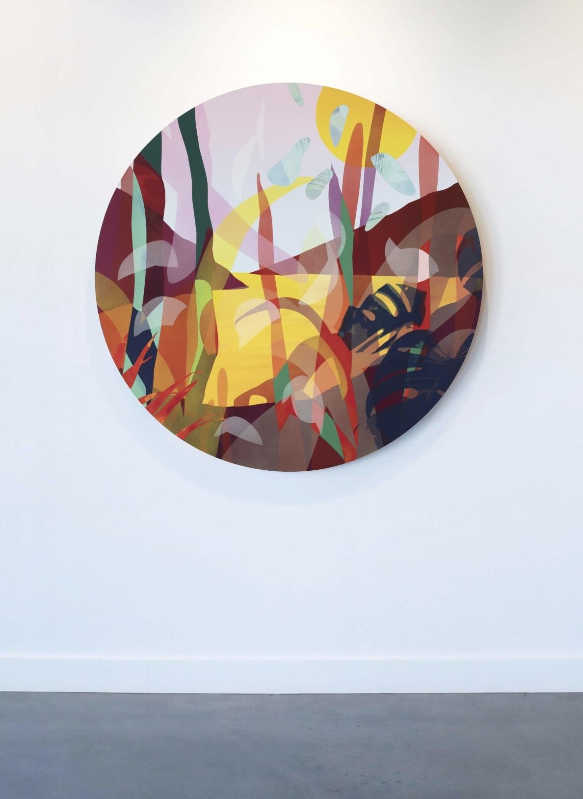 Bananensplit (Beige), Abstract Painting, von Neill Wright
