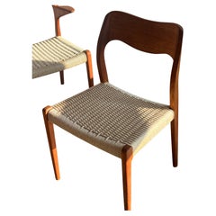 Teak Møller Model 71 Dining Chair, Designed by Niels Otto Møller
