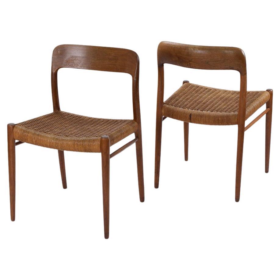 Neils Moller Model 77 Teak dining chairs