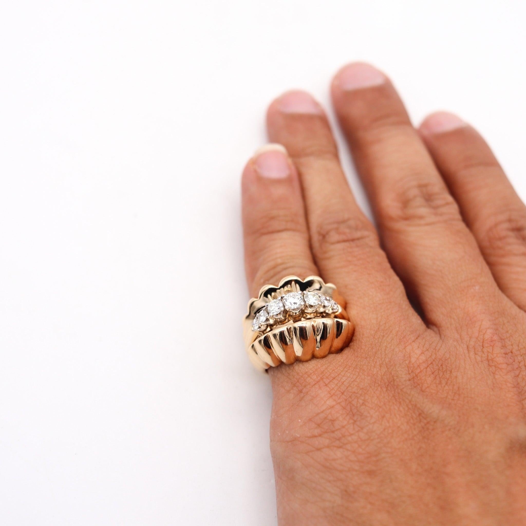 NEIMAN MARCUS 1950 Cocktail Ring In 18Kt Gold With 1.05 Ctw VS Diamonds 3