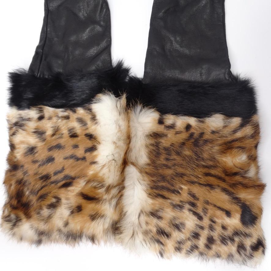 Your next favorite pair of gloves have arrived and they are calling your name! How fun are these vintage Neiman Marcus black leather fur detail gloves?! The classic black leather glove gets an elevated twist with these leopard fur cuffs at the ends.
