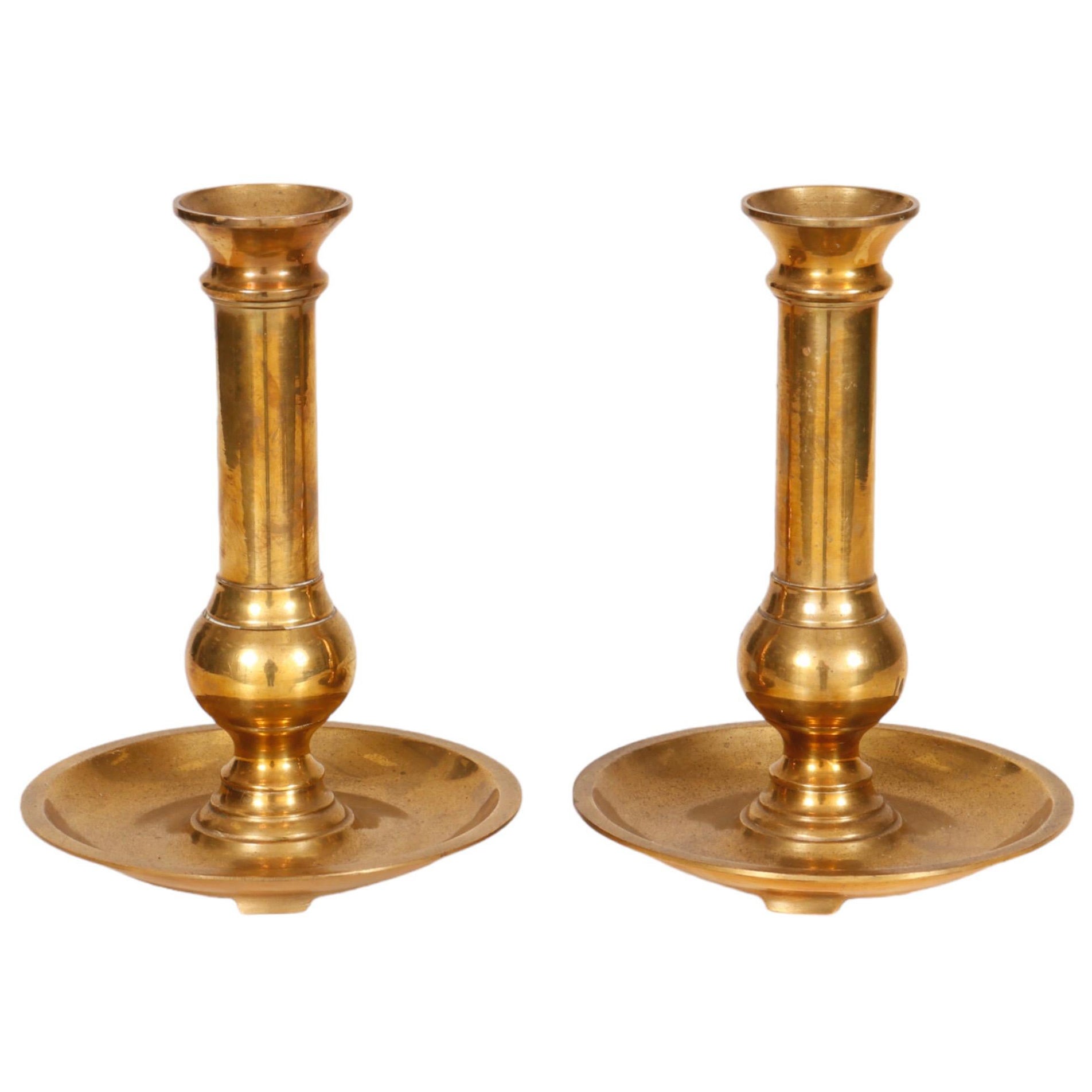 Neiman Marcus Brass Candlesticks - a Pair