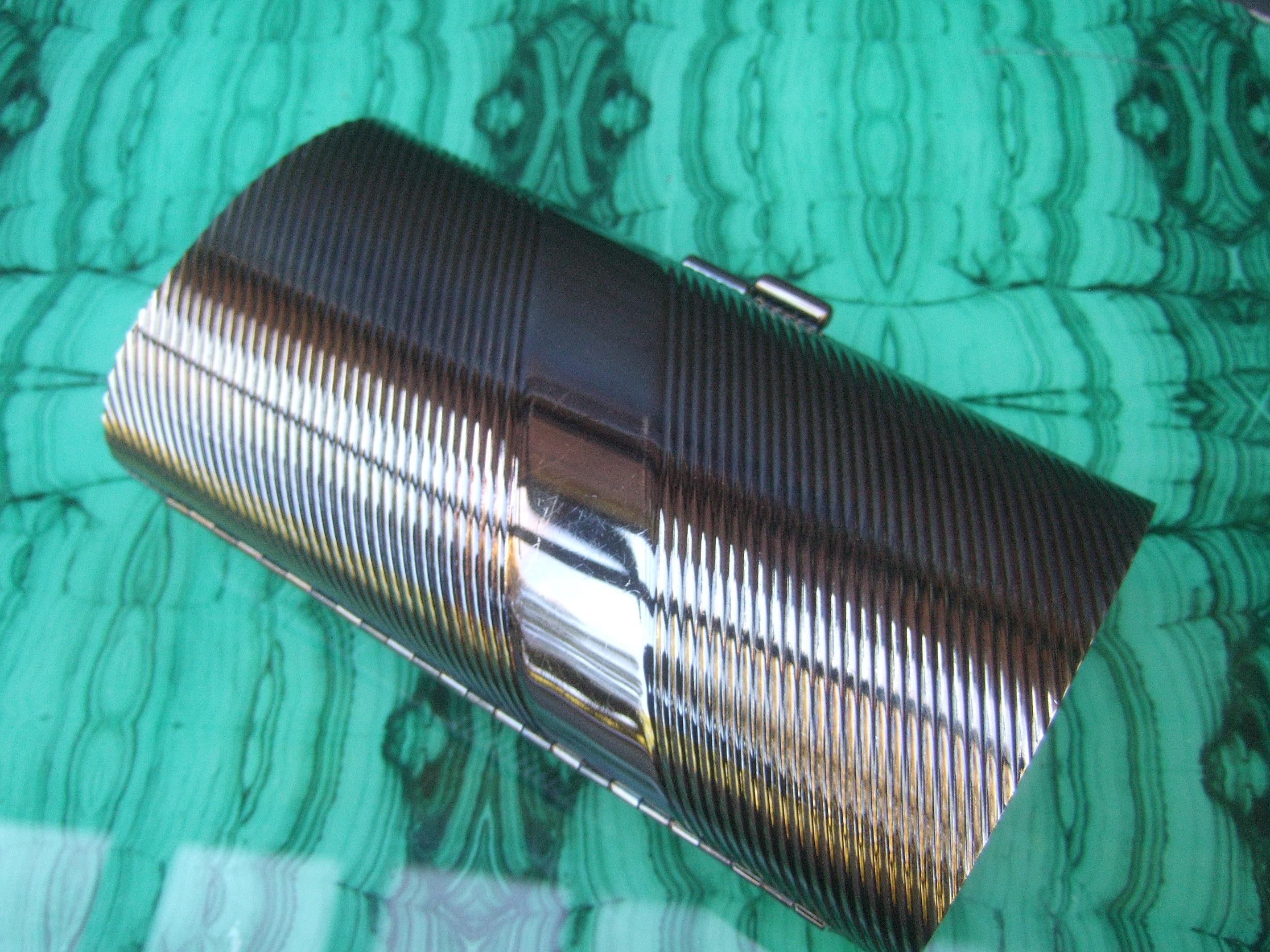 Neiman Marcus Burnished Silver Minaudière Evening Bag c 1980s For Sale 3