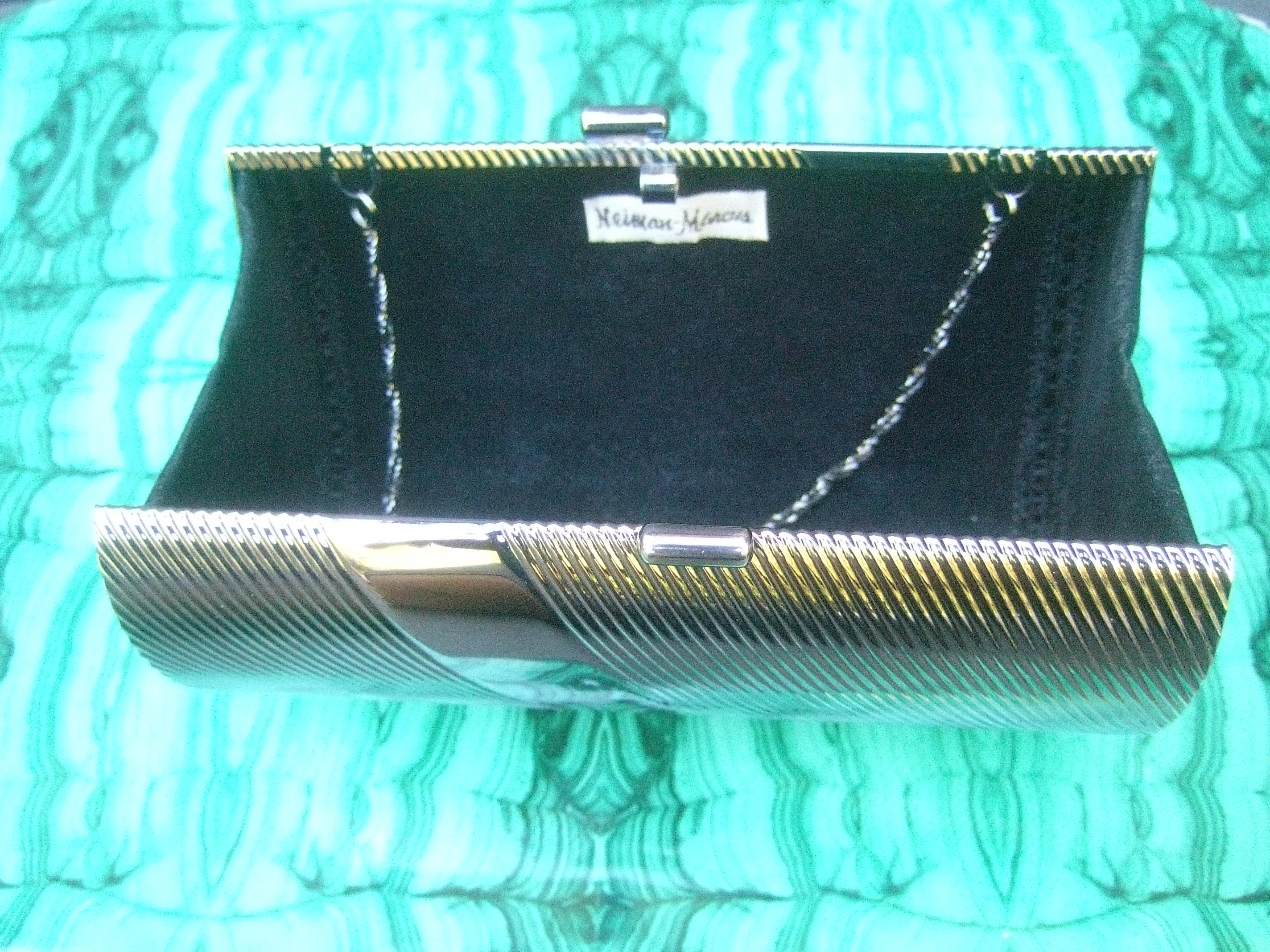 Neiman Marcus Burnished Silver Minaudière Evening Bag c 1980s For Sale 5