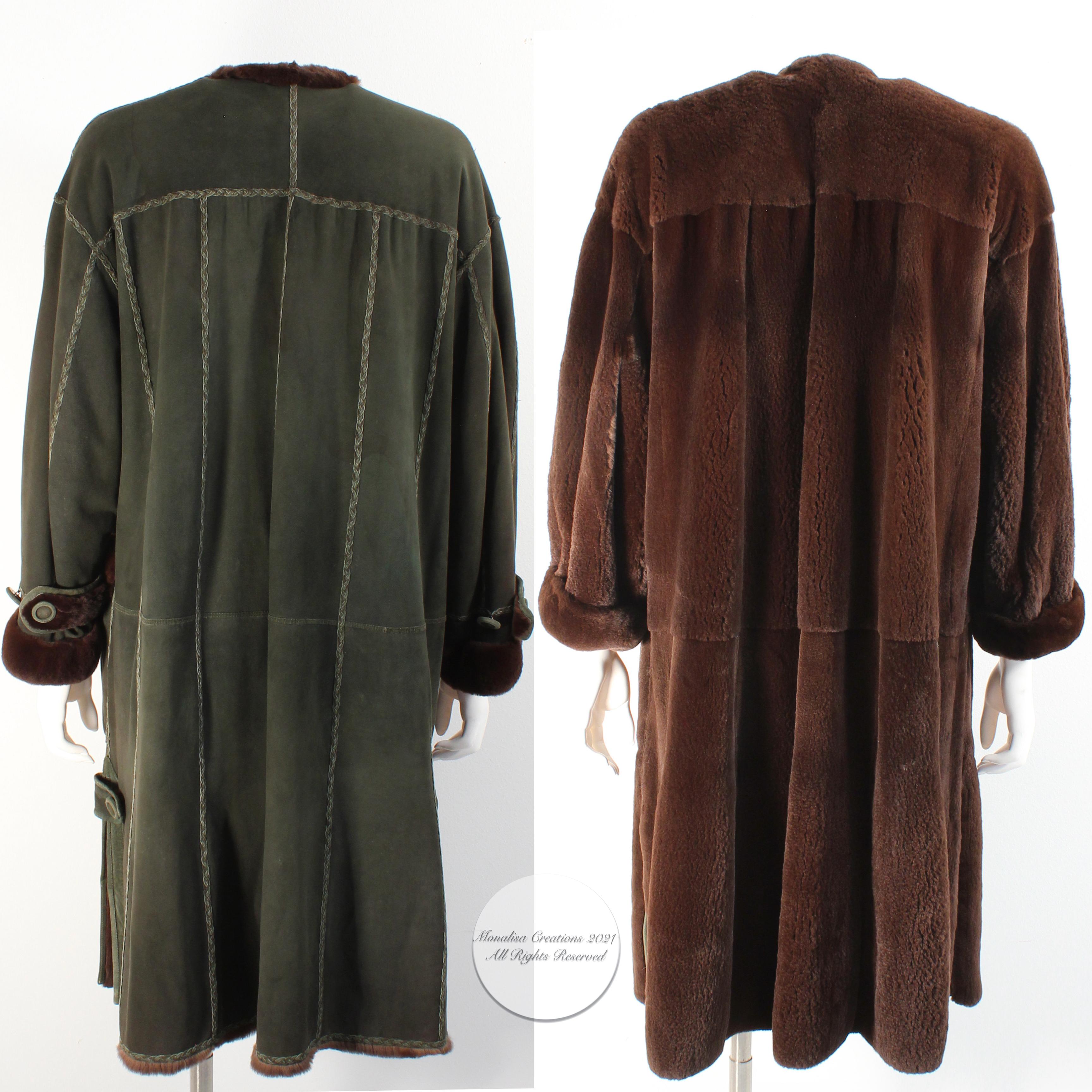 Neiman Marcus Coat Shaved Mink Reversible Shearling with Shrug 2pc Set ...