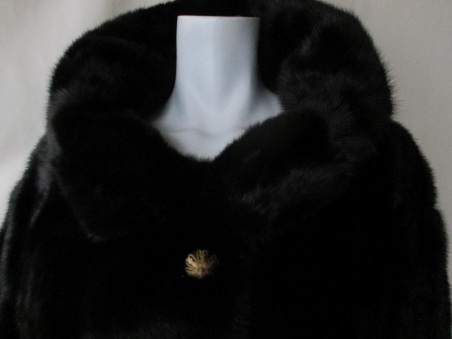 Neiman Marcus Black Mink Fur Jacket For Sale 4
