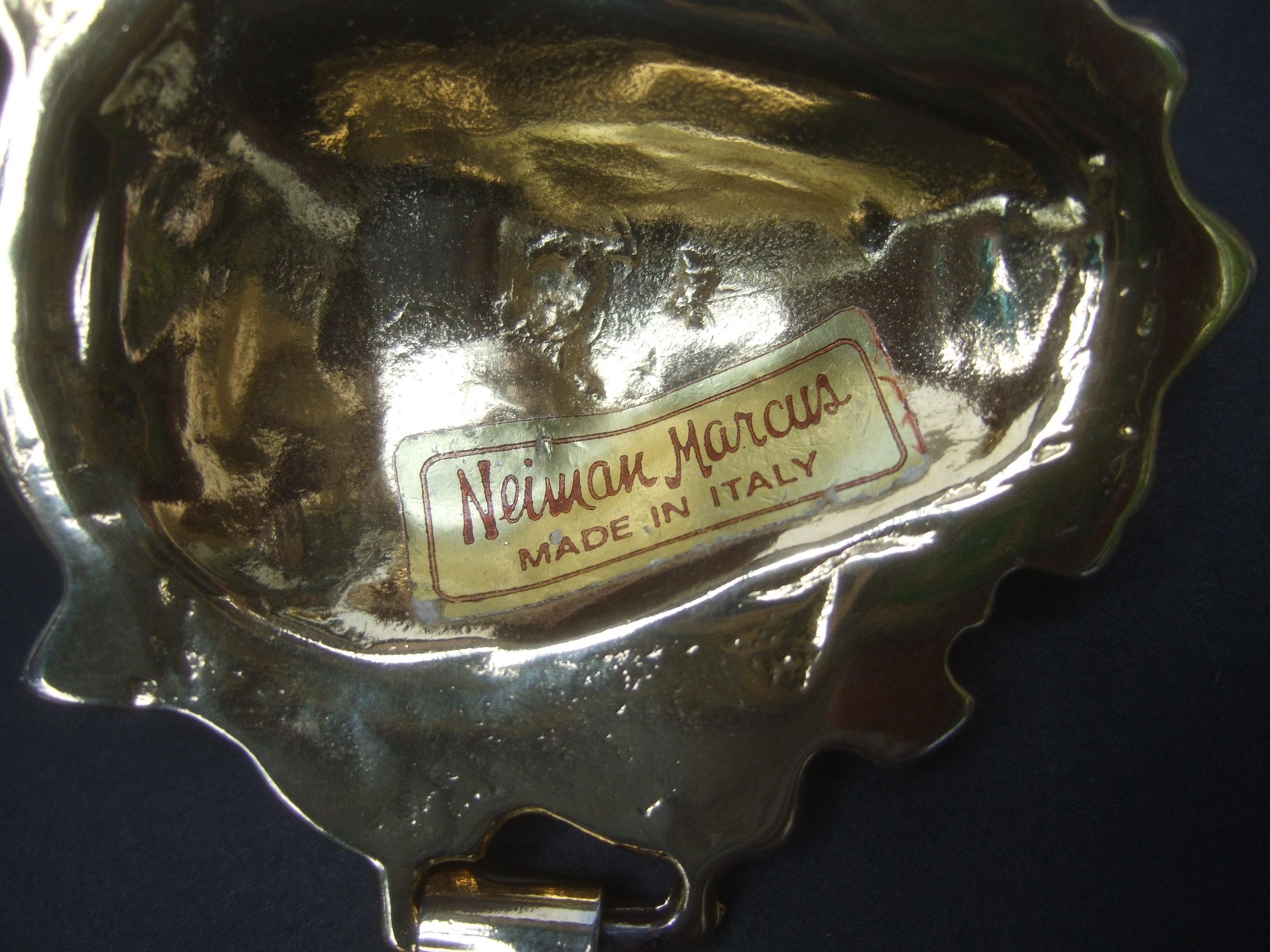 Neiman Marcus Italienische vergoldetes Metall Löwe Medaillon Link Gürtel c 1980s 14