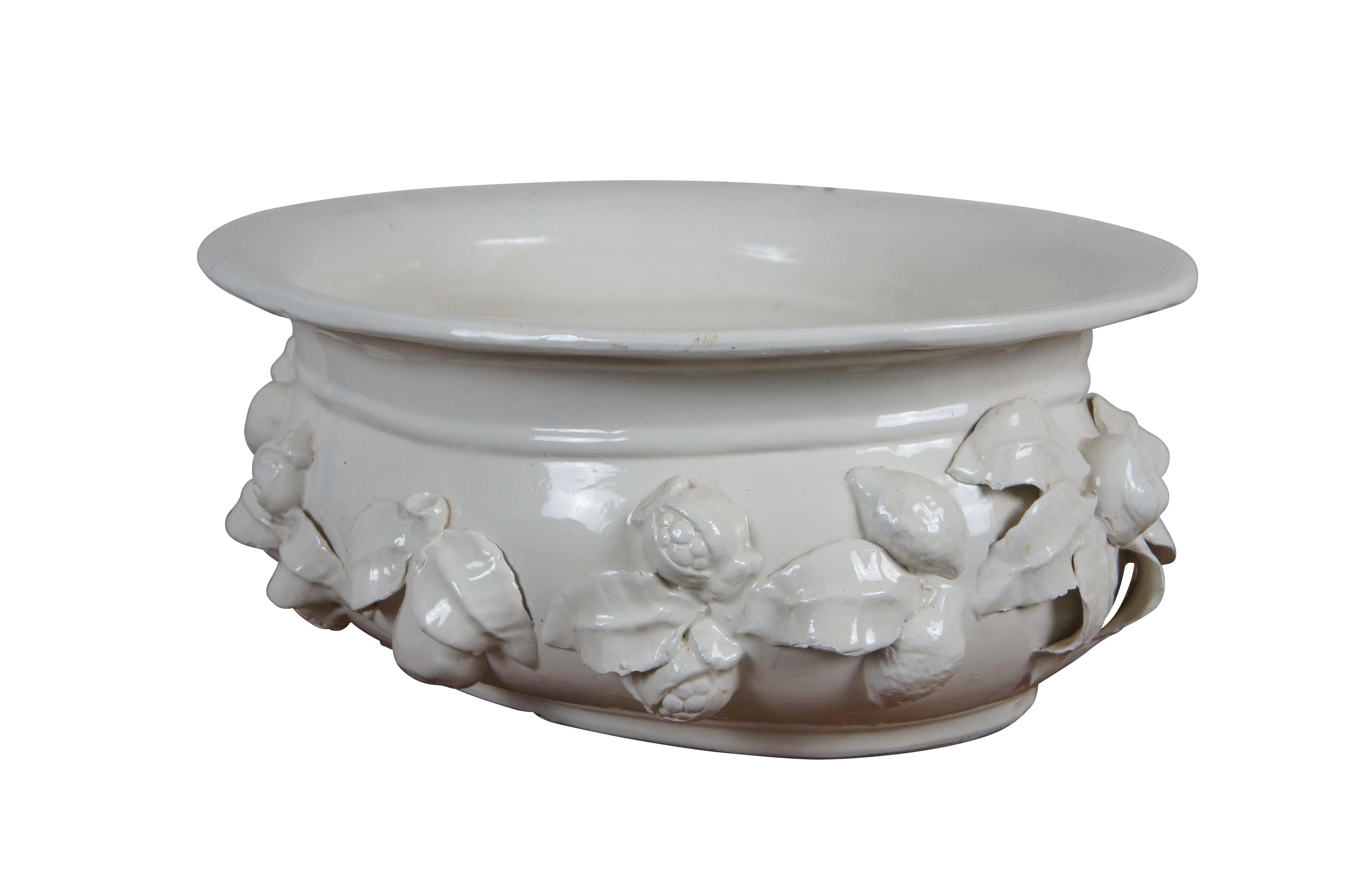 Country Neiman Marcus Italian Pomegranate Lemon Planter Pot Jardiniere Cachepot 19