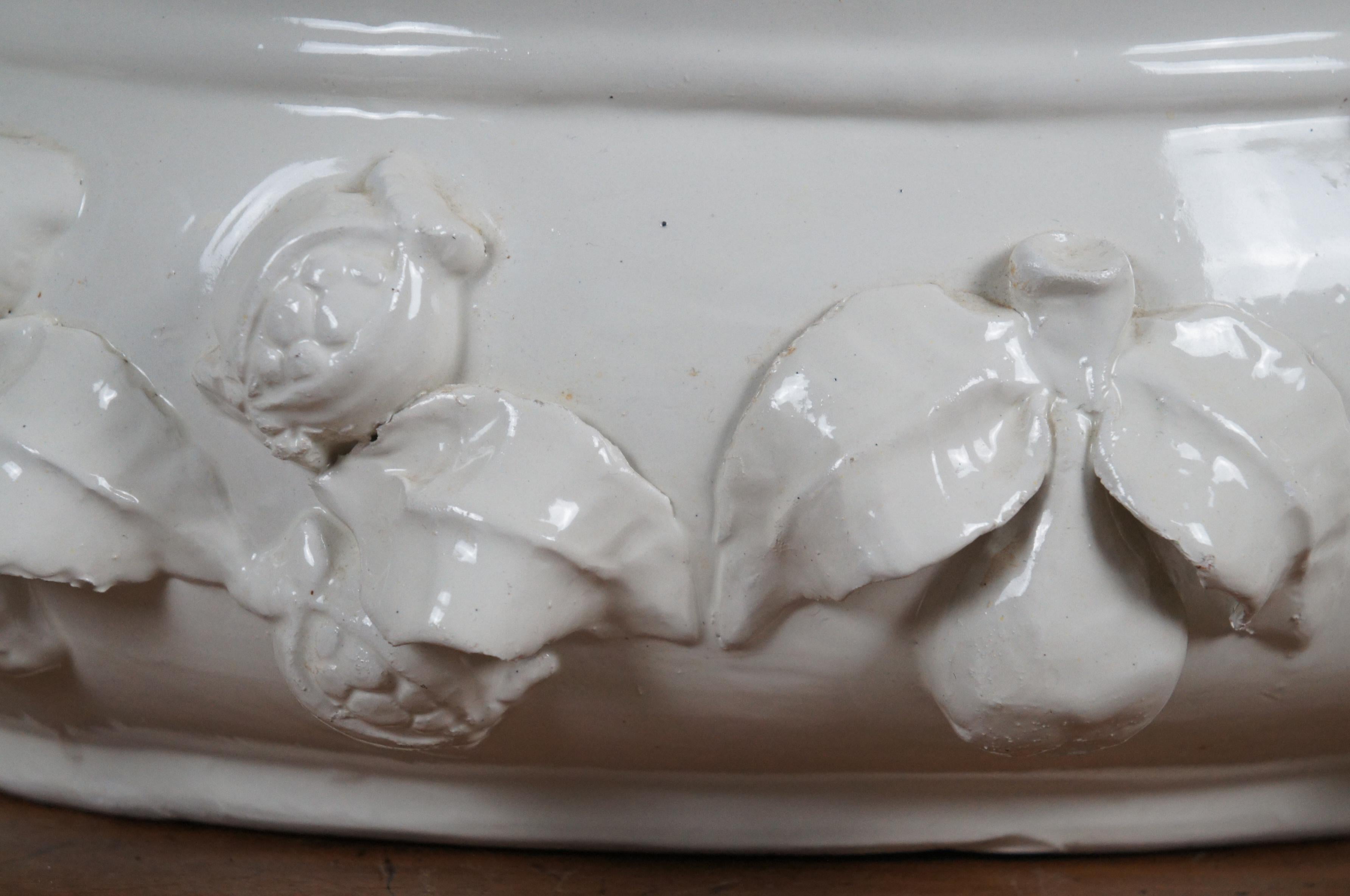 Neiman Marcus Italian Pomegranate Lemon Planter Pot Jardiniere Cachepot 19
