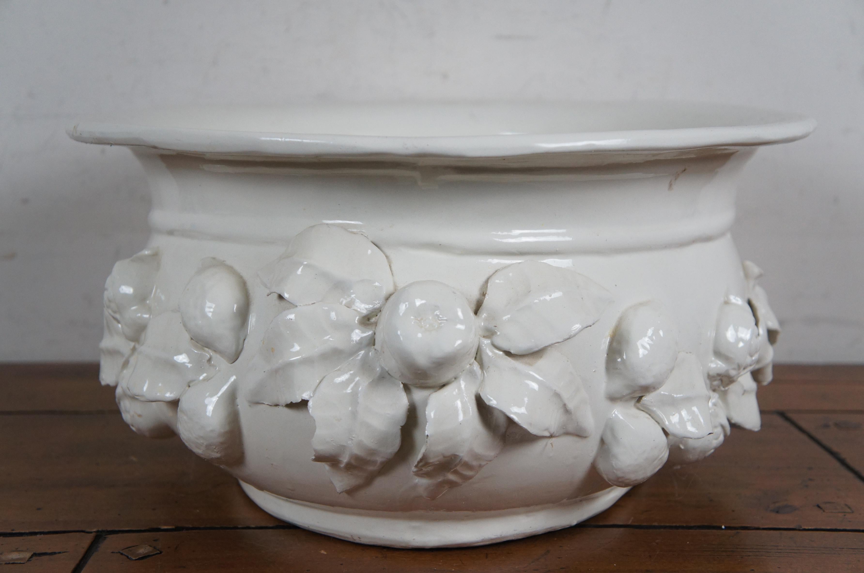 20th Century Neiman Marcus Italian Pomegranate Lemon Planter Pot Jardiniere Cachepot 19