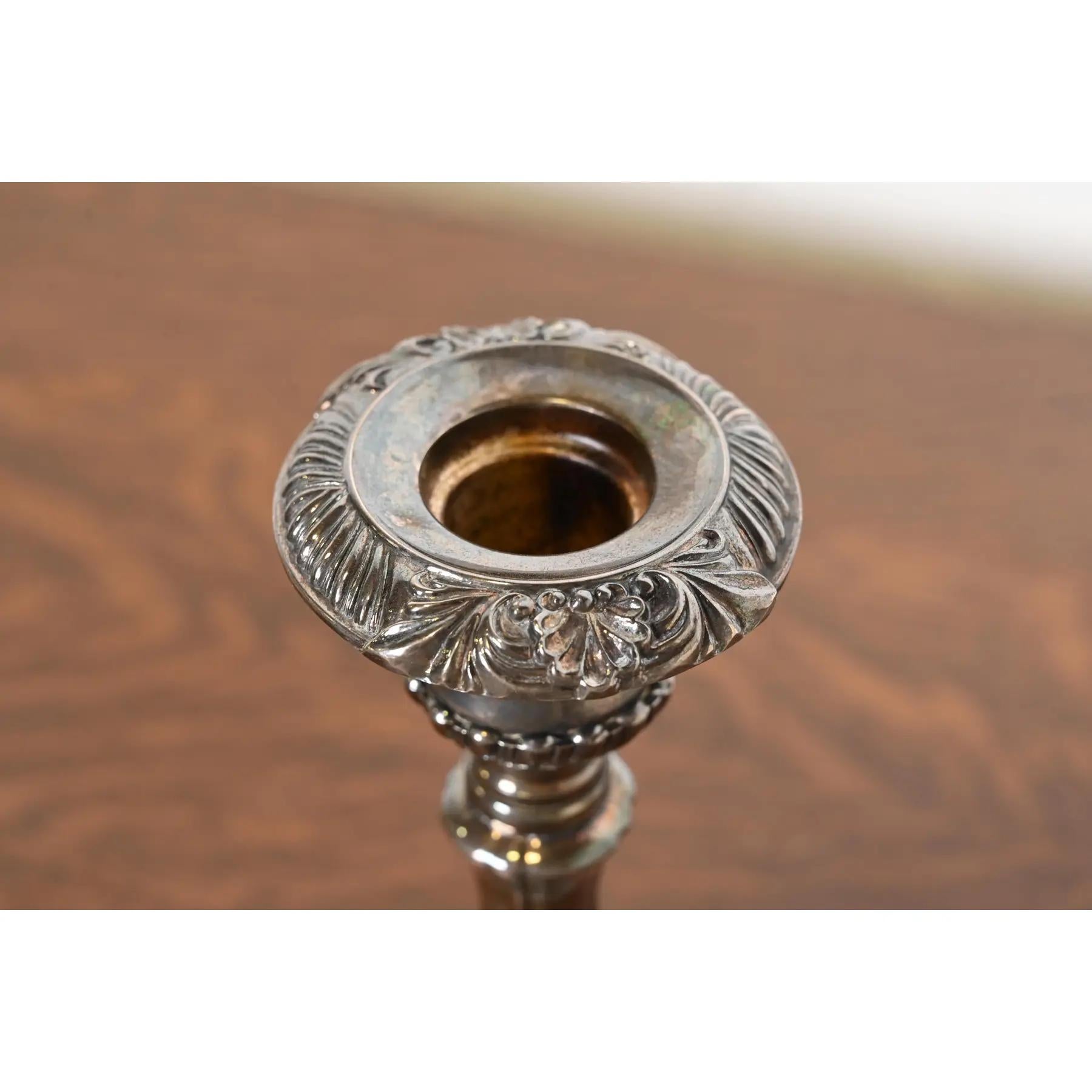 Placcato argento Candelieri in argento italiano Neiman Marcus, coppia in vendita