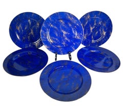 Neiman Marcus Lapis Lazuli Porcelain Chargers - Set of 12
