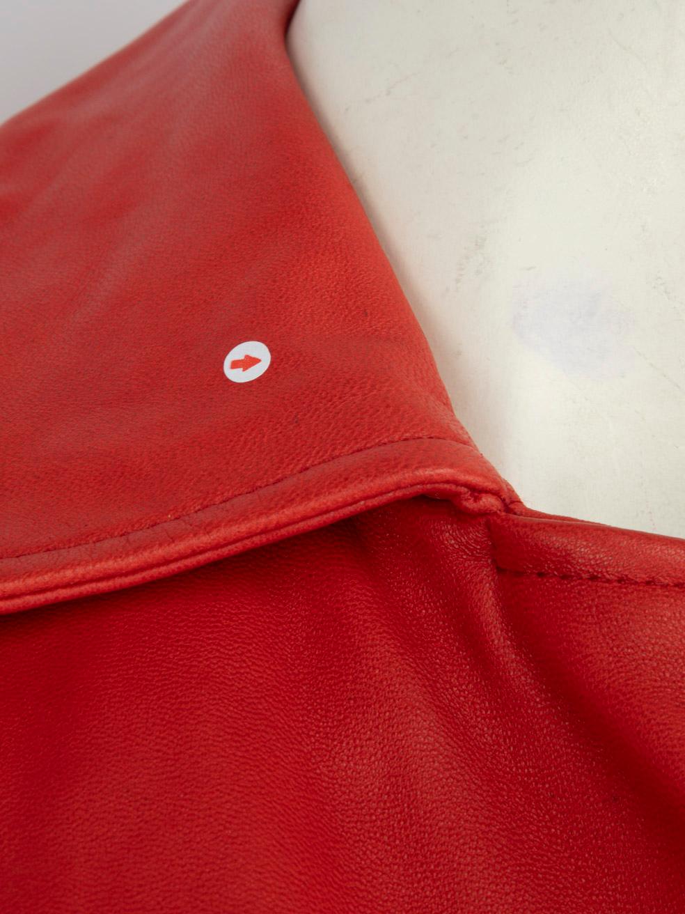 Giacca in pelle rossa Neiman Marcus taglia XS In condizioni buone in vendita a London, GB