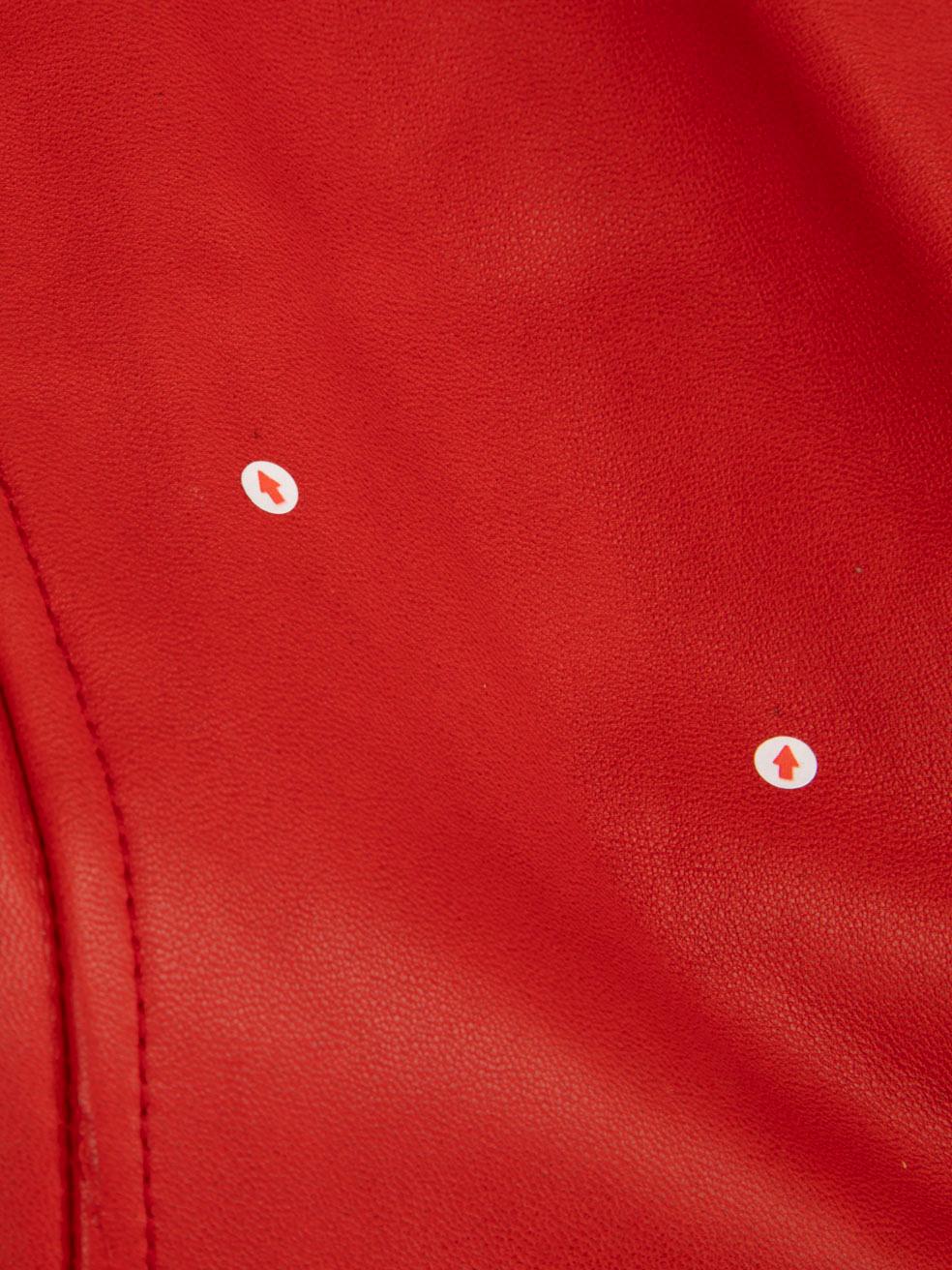 Giacca in pelle rossa Neiman Marcus taglia XS in vendita 1