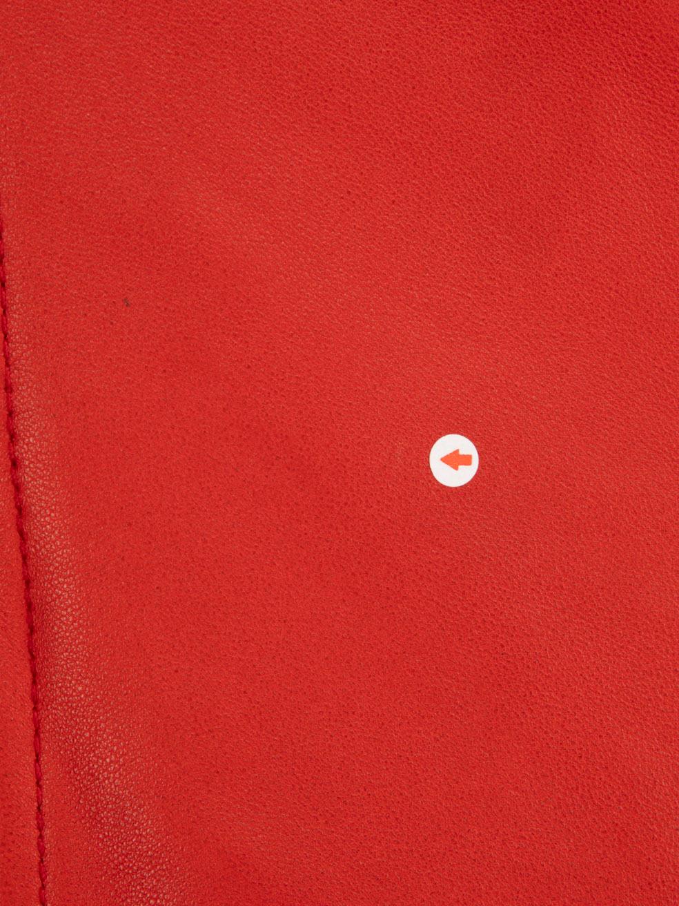 Giacca in pelle rossa Neiman Marcus taglia XS in vendita 3