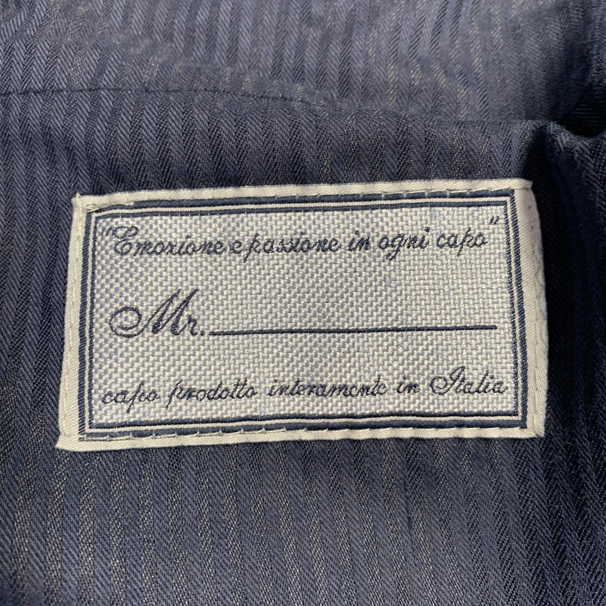 NEIMAN MARCUS Size 40 Powder Blue Cotton Blend Flat Front Casual Pants For Sale 2