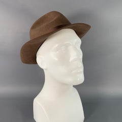 NEIMAN MARCUS Size 7.5 Weekender Brown Fur Blend Felt Fedora Hat