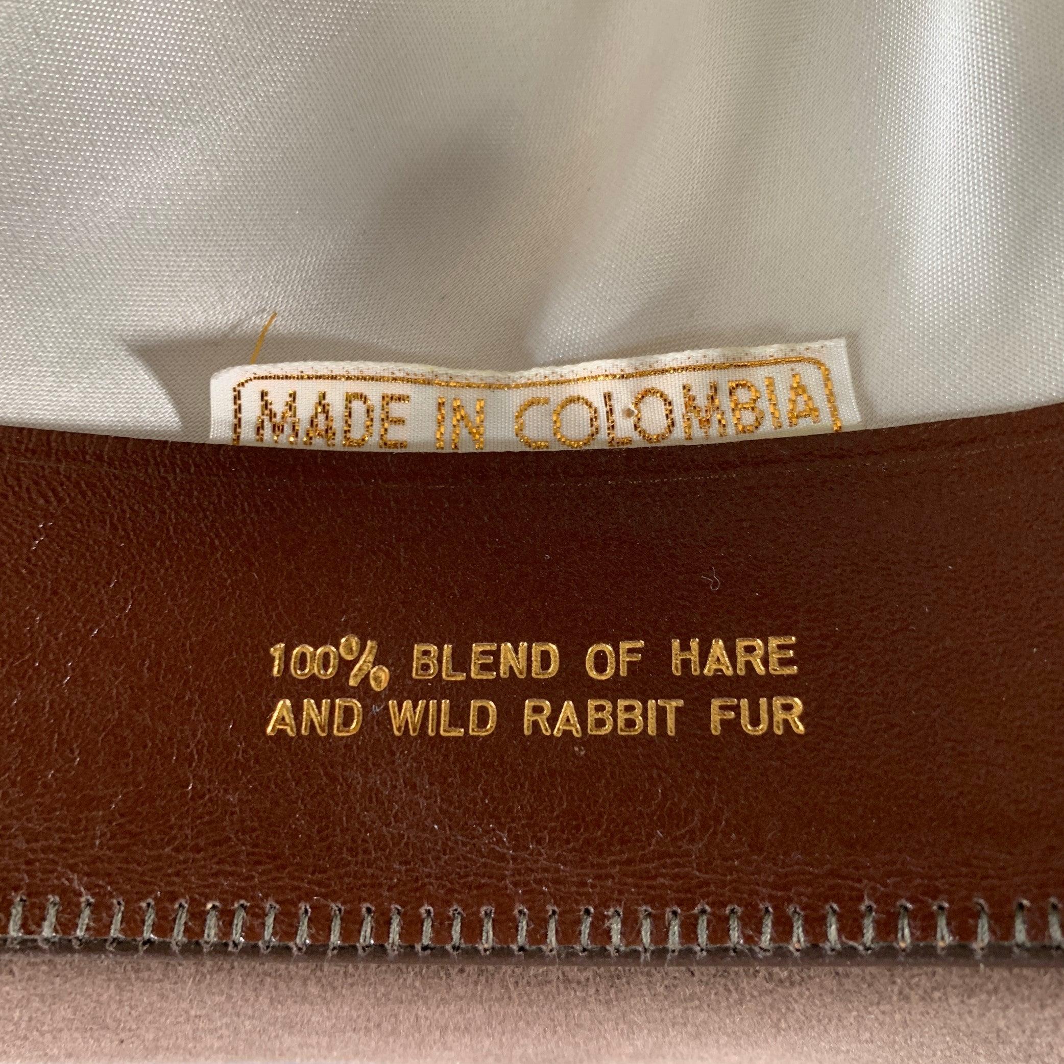 Neiman Marcus Taille 7.5 Weekender Brown Fur Blend Felt Fedora Hat en vente 5