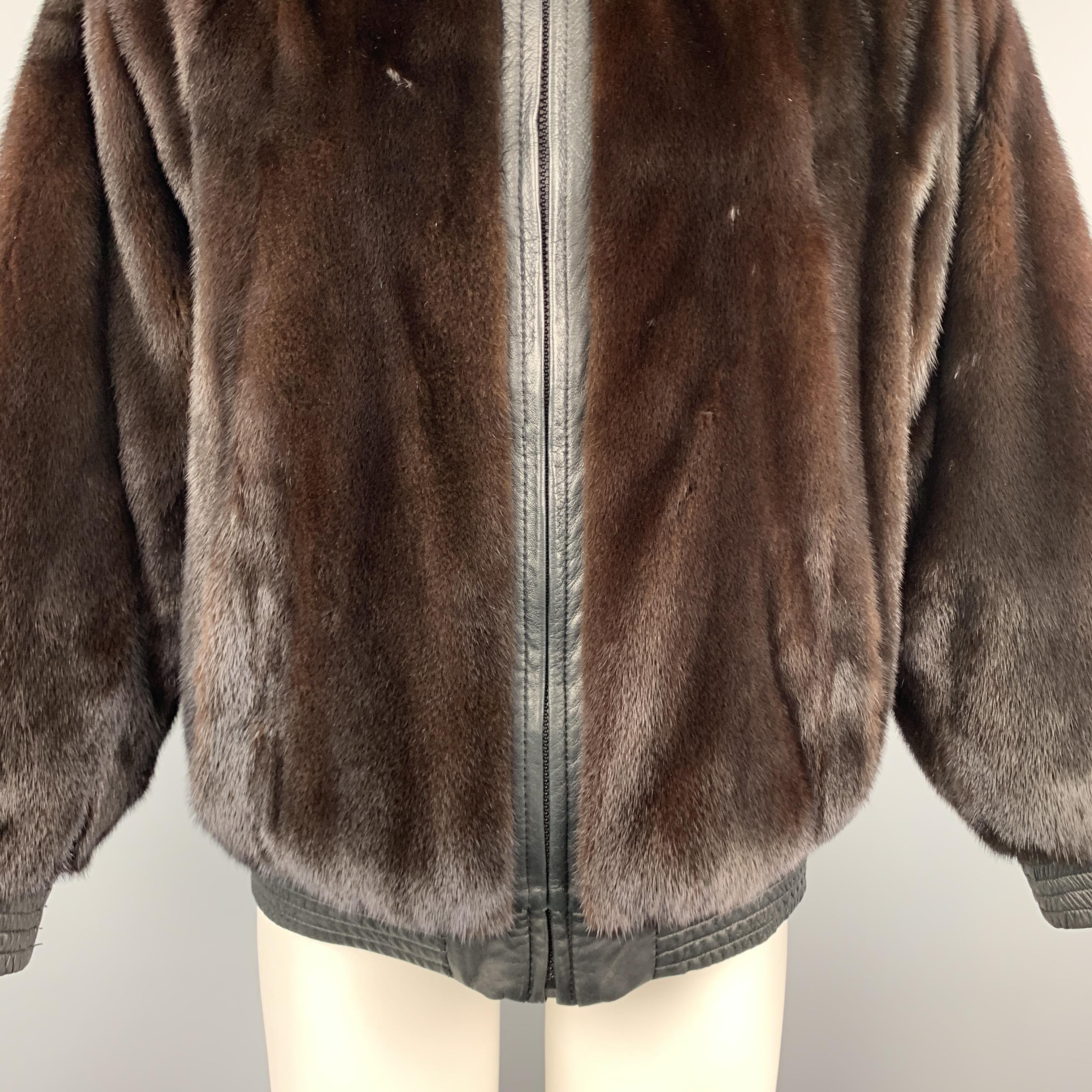 mink and leather reversible jacket