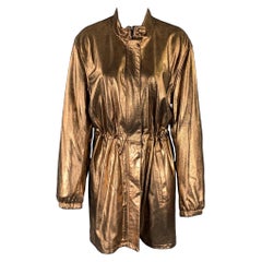 NEIMAN MARCUS Size M Copper Metallic Parka Jacket