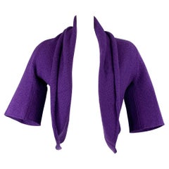 NEIMAN MARCUS Größe S Lila gestrickt Kaschmir Shrug Cardigan