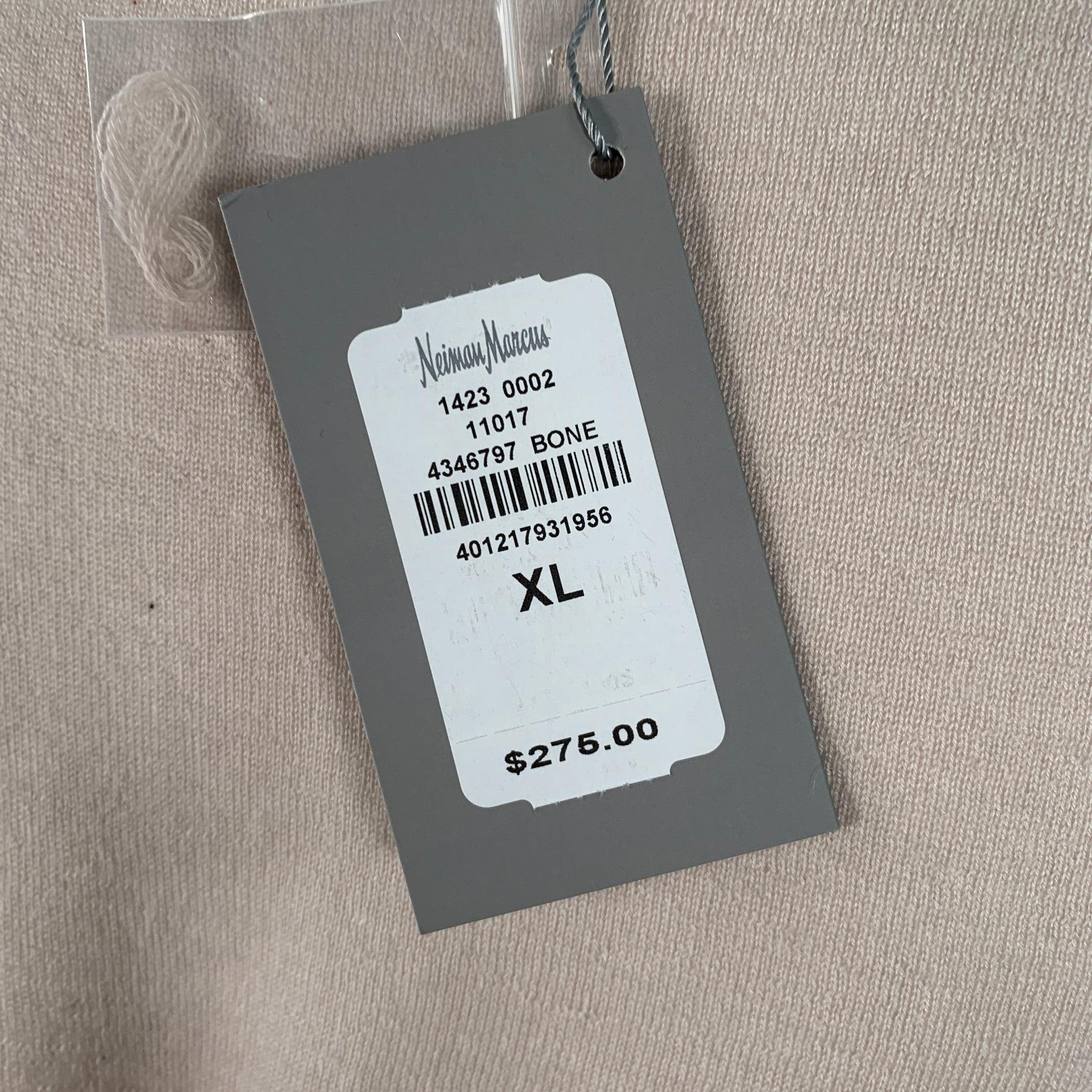 NEIMAN MARCUS Pullover a maniche lunghe in cashmere beige taglia XL In condizioni ottime in vendita a San Francisco, CA