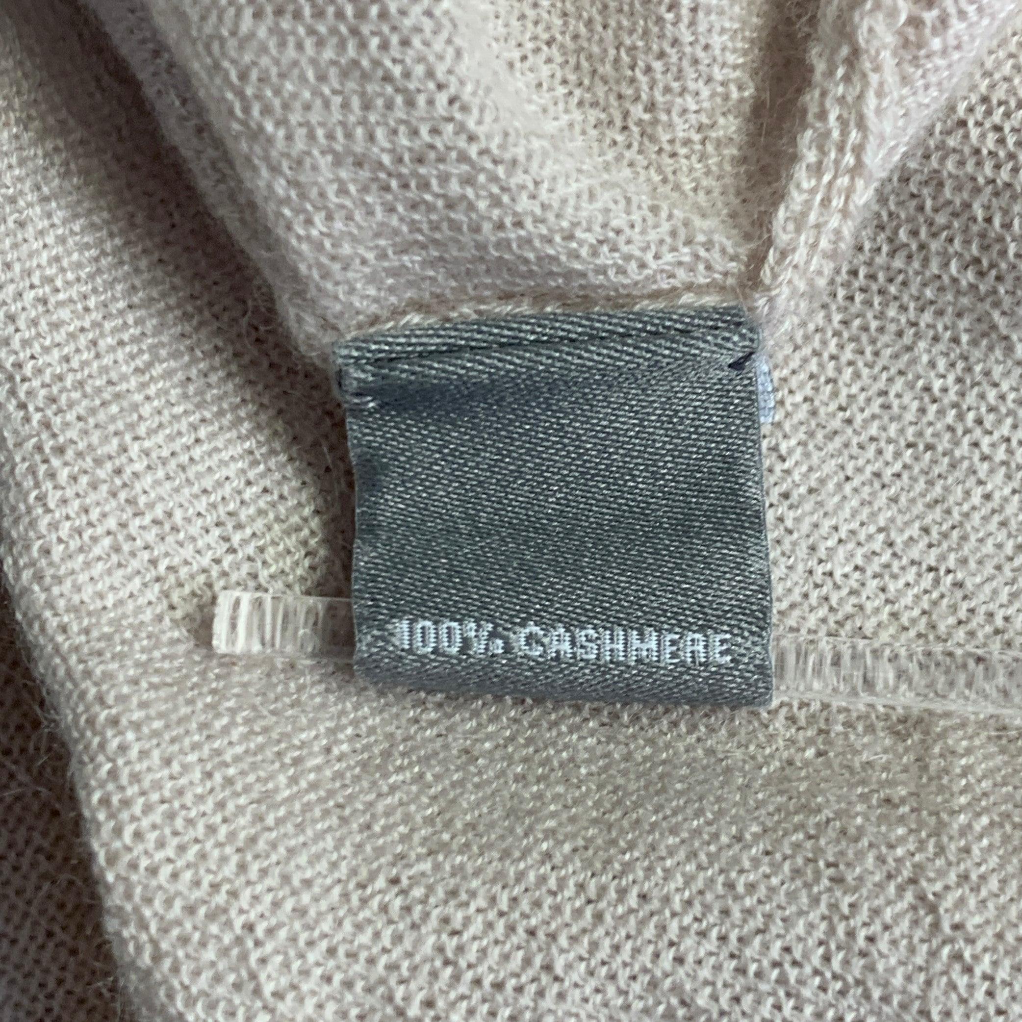 NEIMAN MARCUS Pullover a maniche lunghe in cashmere beige taglia XL in vendita 1