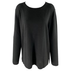 NEIMAN MARCUS - Maglia a girocollo in cashmere nero taglia XL