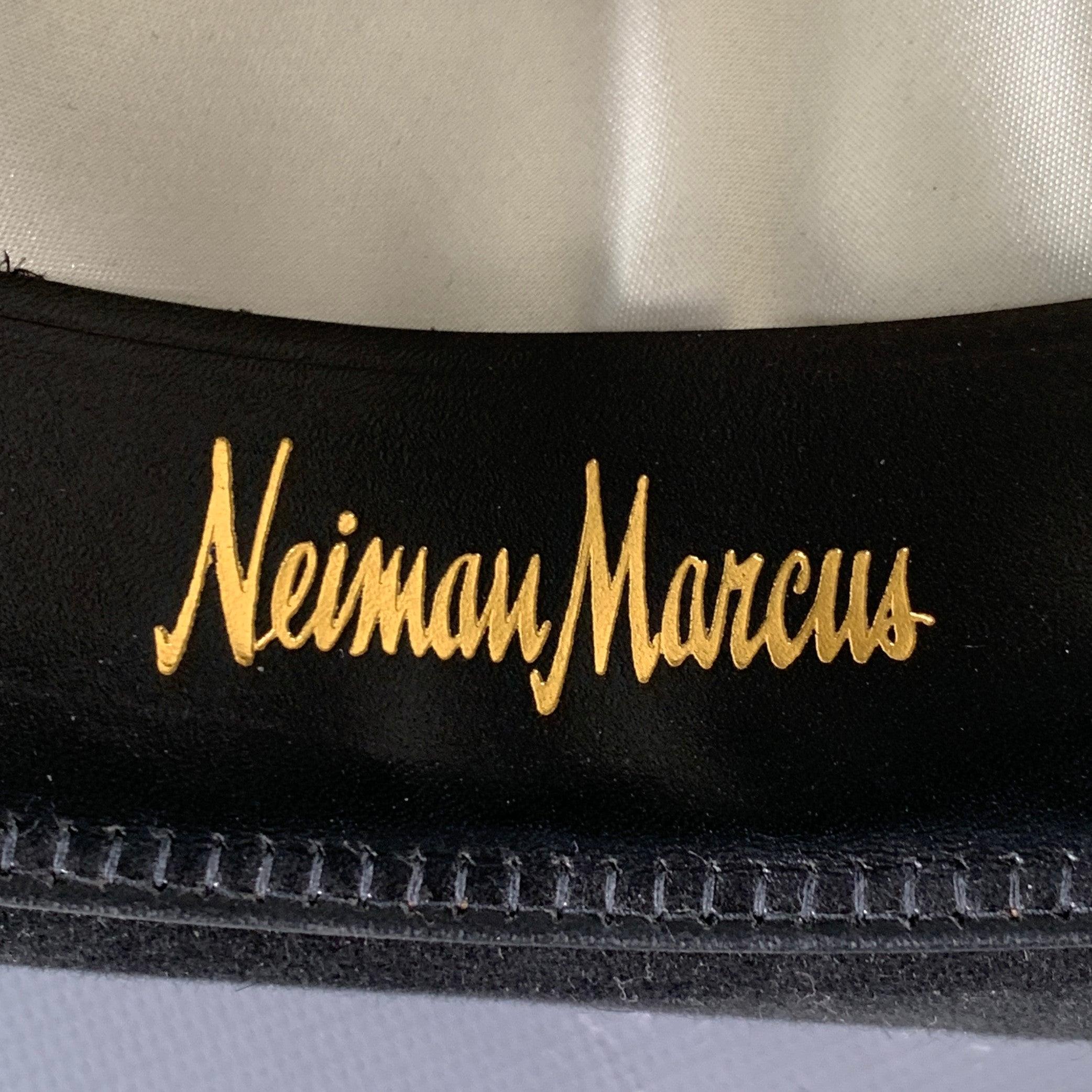 NEIMAN MARCUS Vintage Größe 7 1/8 Weekender Schwarz Pelz Filz Fedora Hut im Angebot 3