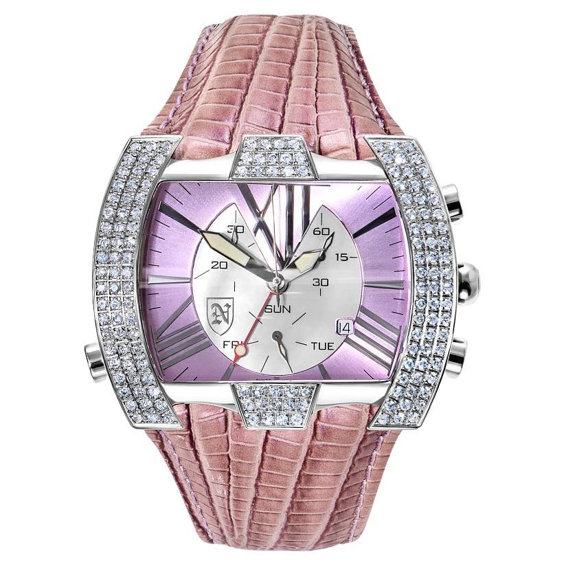 Nekta Watch: Aleena Magic 2 Carat Pave Diamond Watch For Sale
