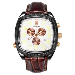 Used NEKTA WATCH: EMPIRE with Brown Leather Strap