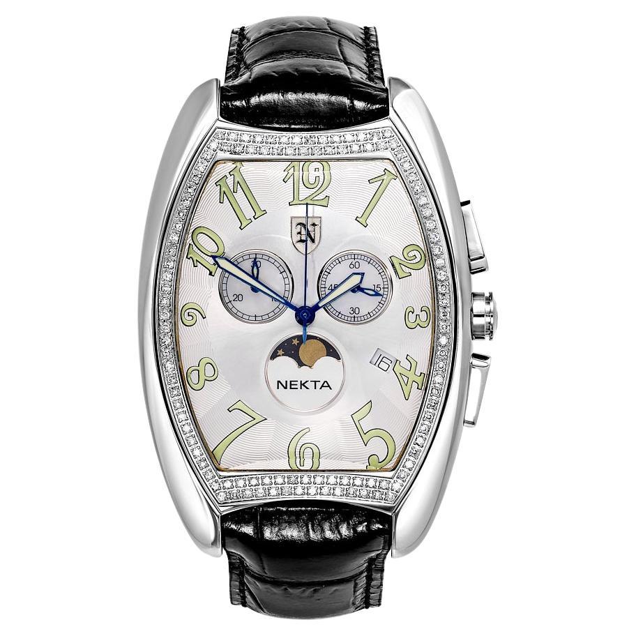 Nekta Watch: Jumbo Luna Diamond Bezel Watch For Sale