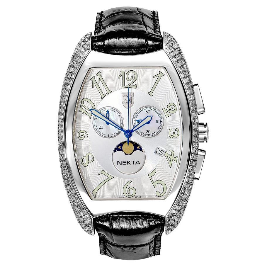 Nekta Watch: Jumbo Luna Pave Diamond Watch For Sale