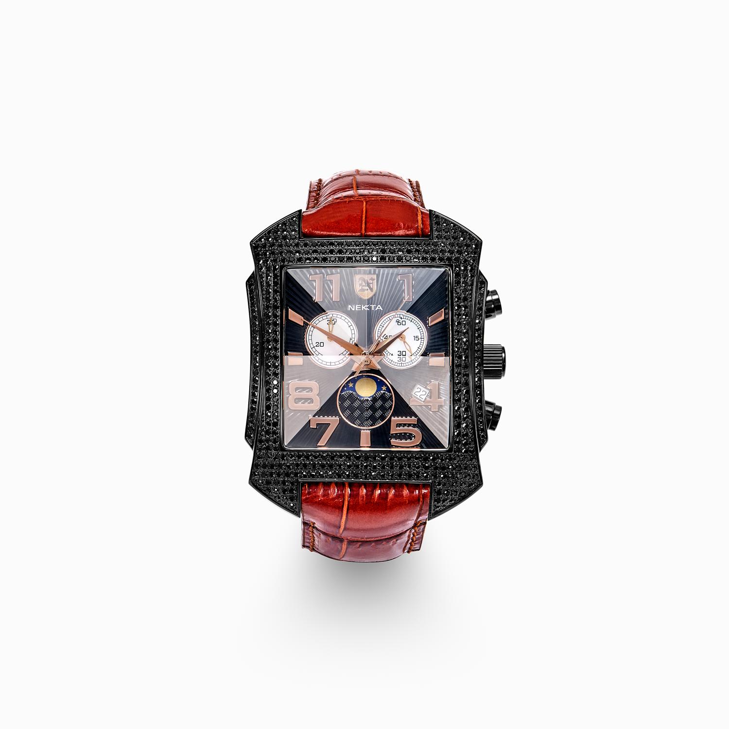 Voici la Nekta Watch : Édition limitée, un véritable chef-d'œuvre de design et d'ingénierie. Cette montre est une production limitée à 25 exemplaires seulement, chacun portant un numéro de série unique sur le fond du boîtier. La montre Nekta :