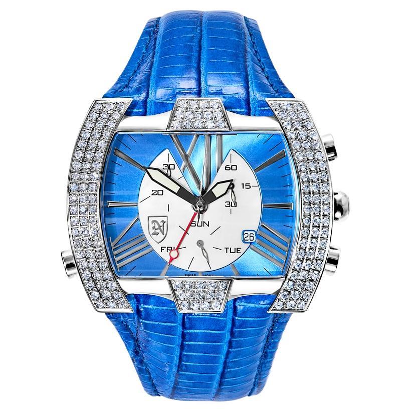 Nekta Watch: Unisex Magic 2 Carat Pave Diamond Watch For Sale