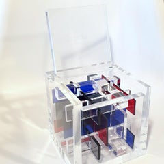 Composition BRGT - contemporary modern abstract geometric cube sculpture