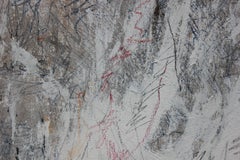 Gray and White Untitled Abstract Painting