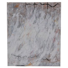 Gray and White Untitled Abstract Painting 