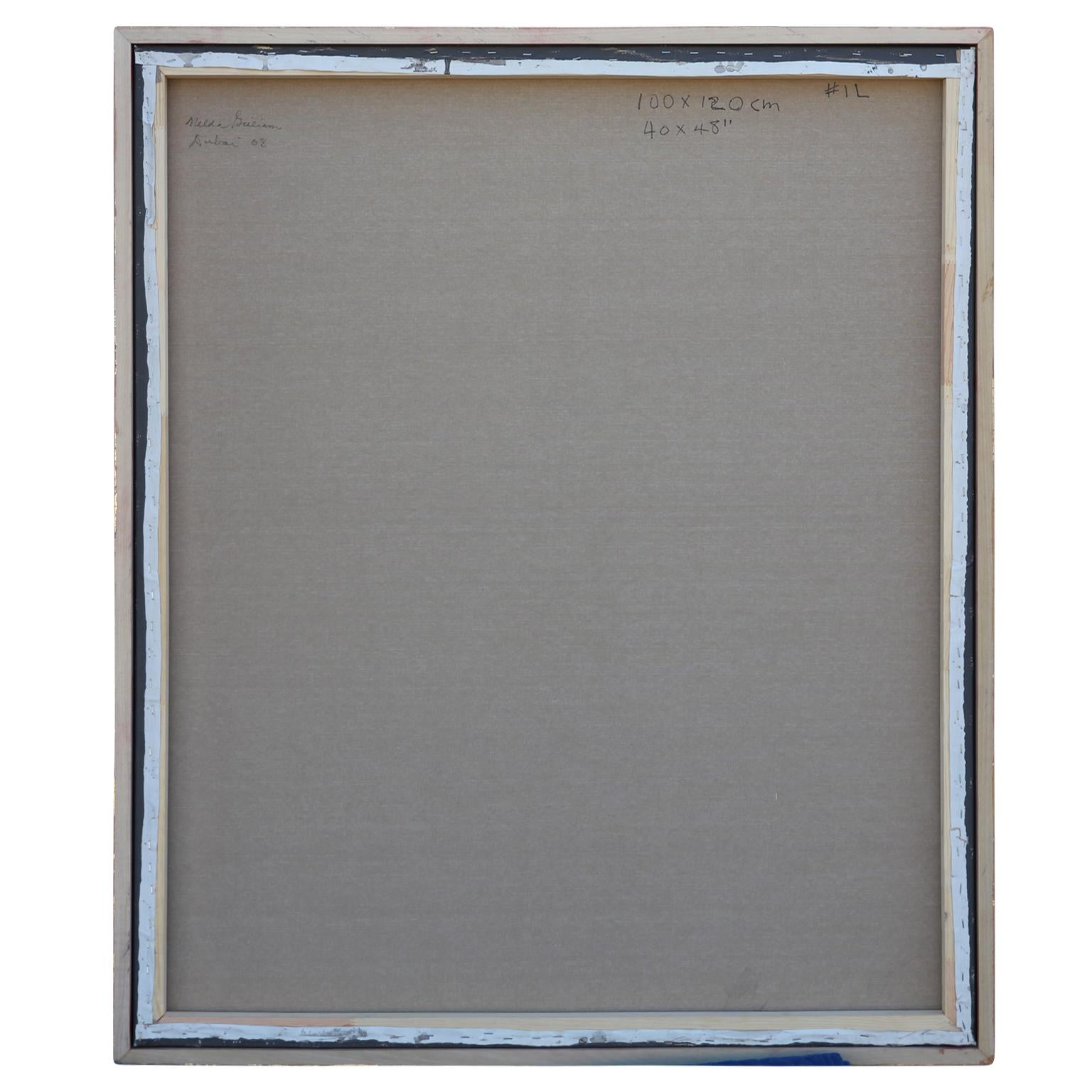 Contemporary Minimal Linear Grey Painting 2