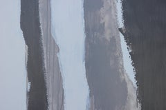 Minimal Grey Linear Contemporary Abstract Painting