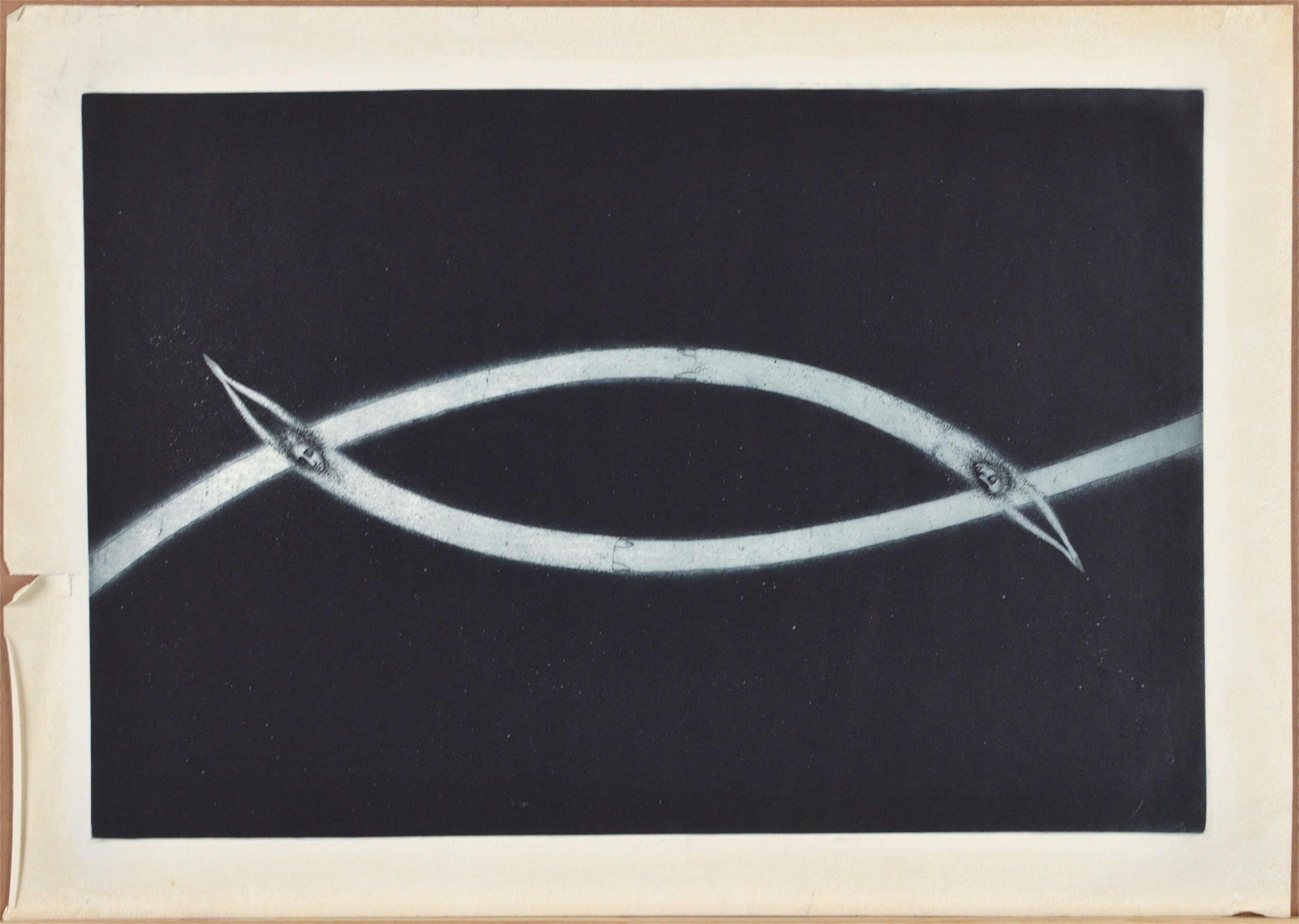 Change. Paper, etching, 39.5x59 cm - Symbolist Mixed Media Art by Nele Zirnite