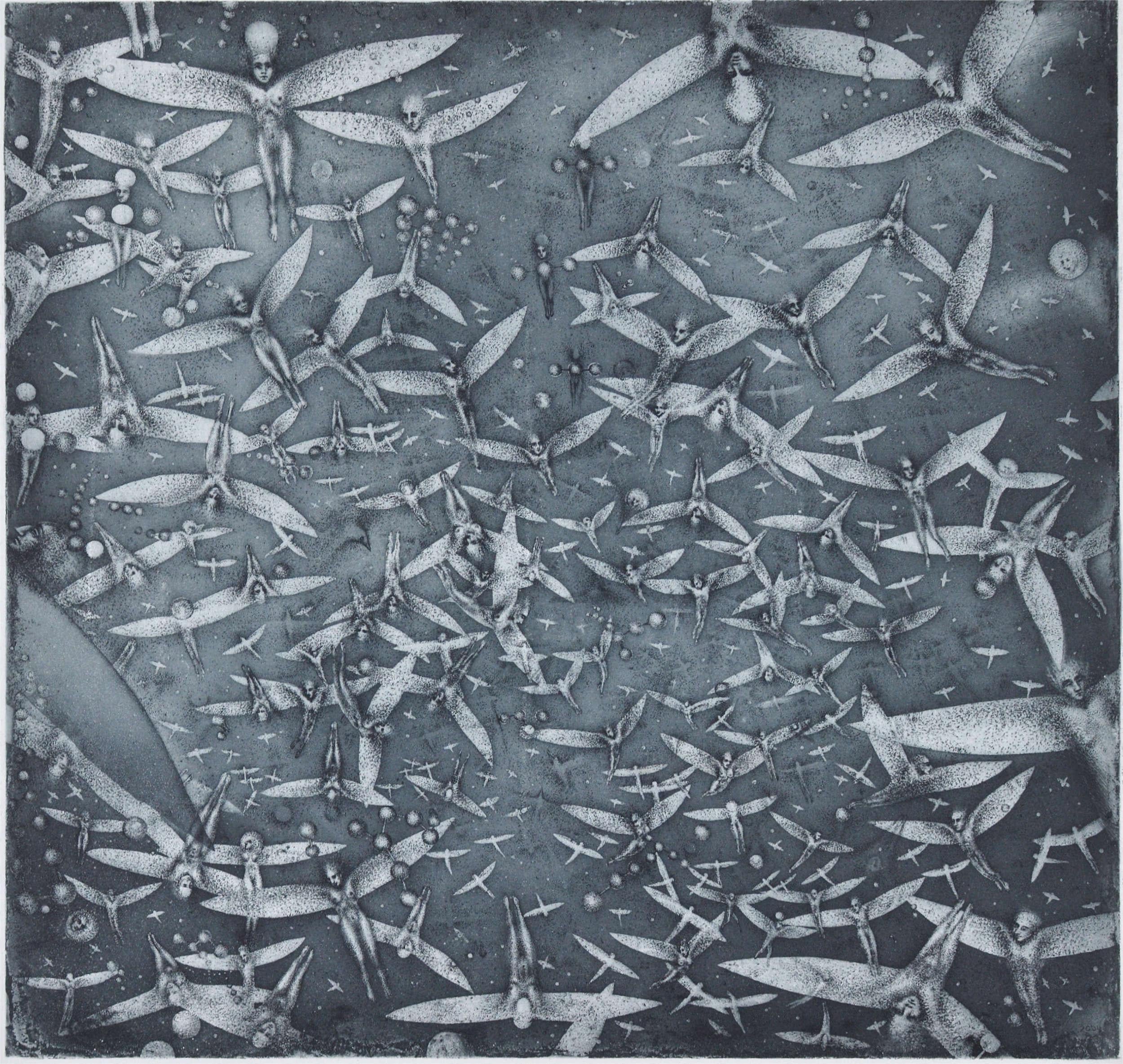 Porioheresis. 2004. Paper, etching, 49.5x51.5 cm