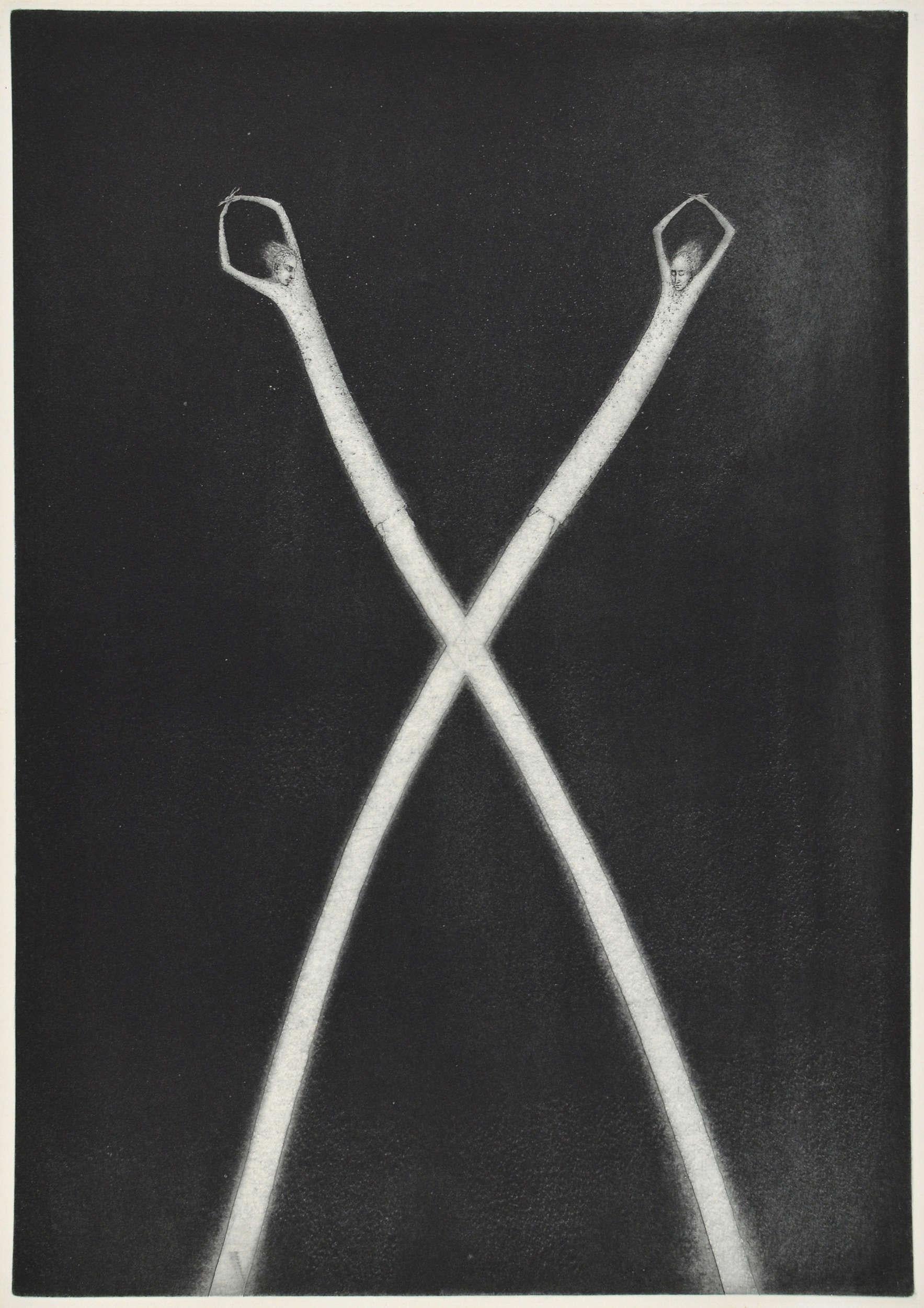 Scissors. 1995. Paper, etching. 41.5x59 cm