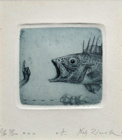 Fish. XXX. 15/30., Paper, etching, 10x9 cm