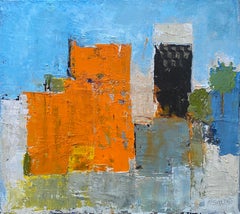 Marraquexe, Nélio Saltão, 2020, Contemporary Art, Oil on canvas, Blue and orange