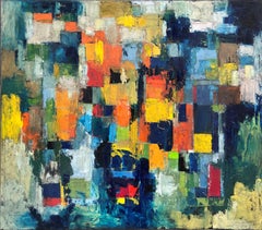 Valsa, Nélio Saltão, 2020, Contemporary Art, Oil on canvas, Blue and orange