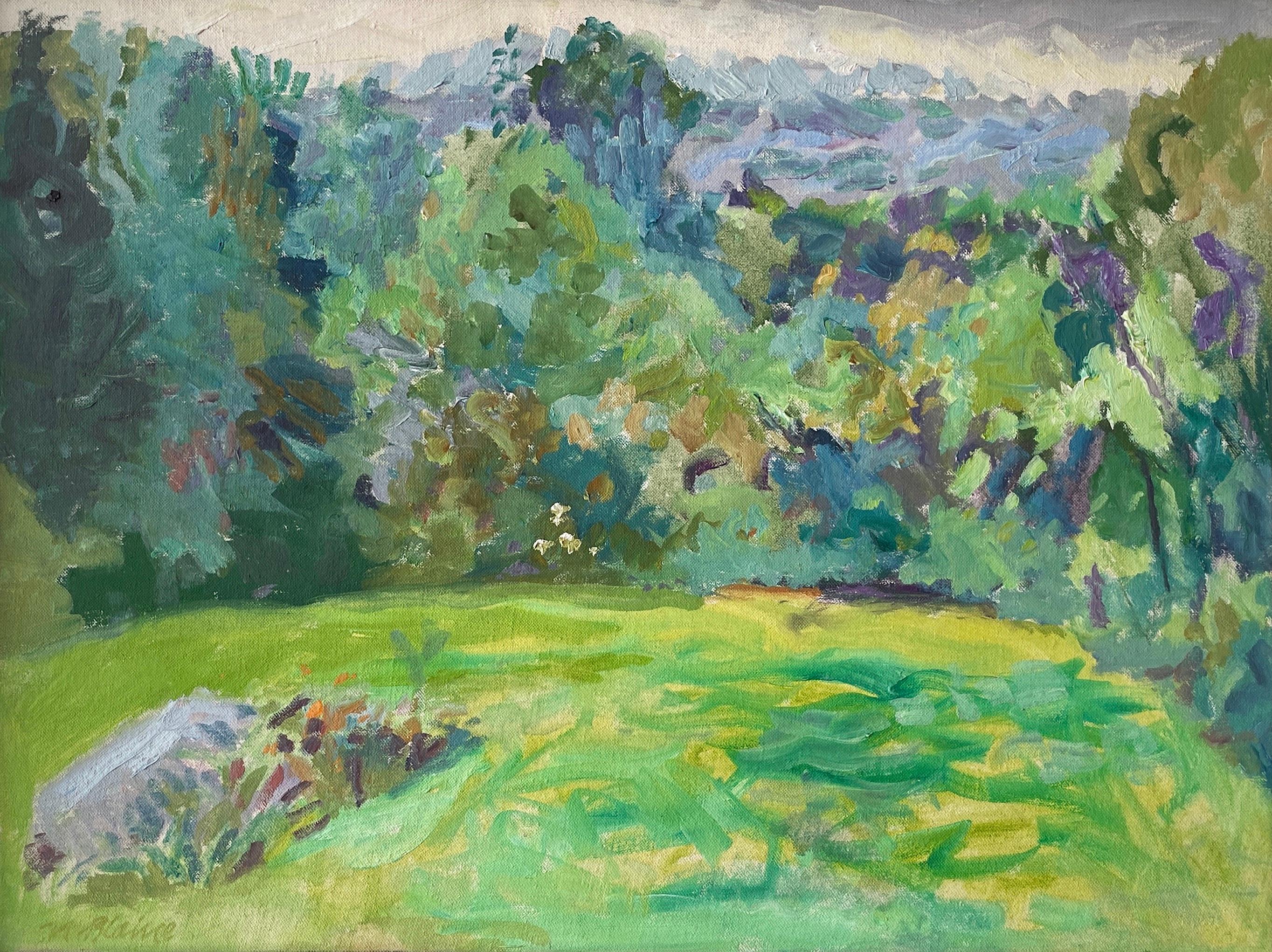 Summer, Quaker Hill oil painting by Nell Blaine For Sale 1