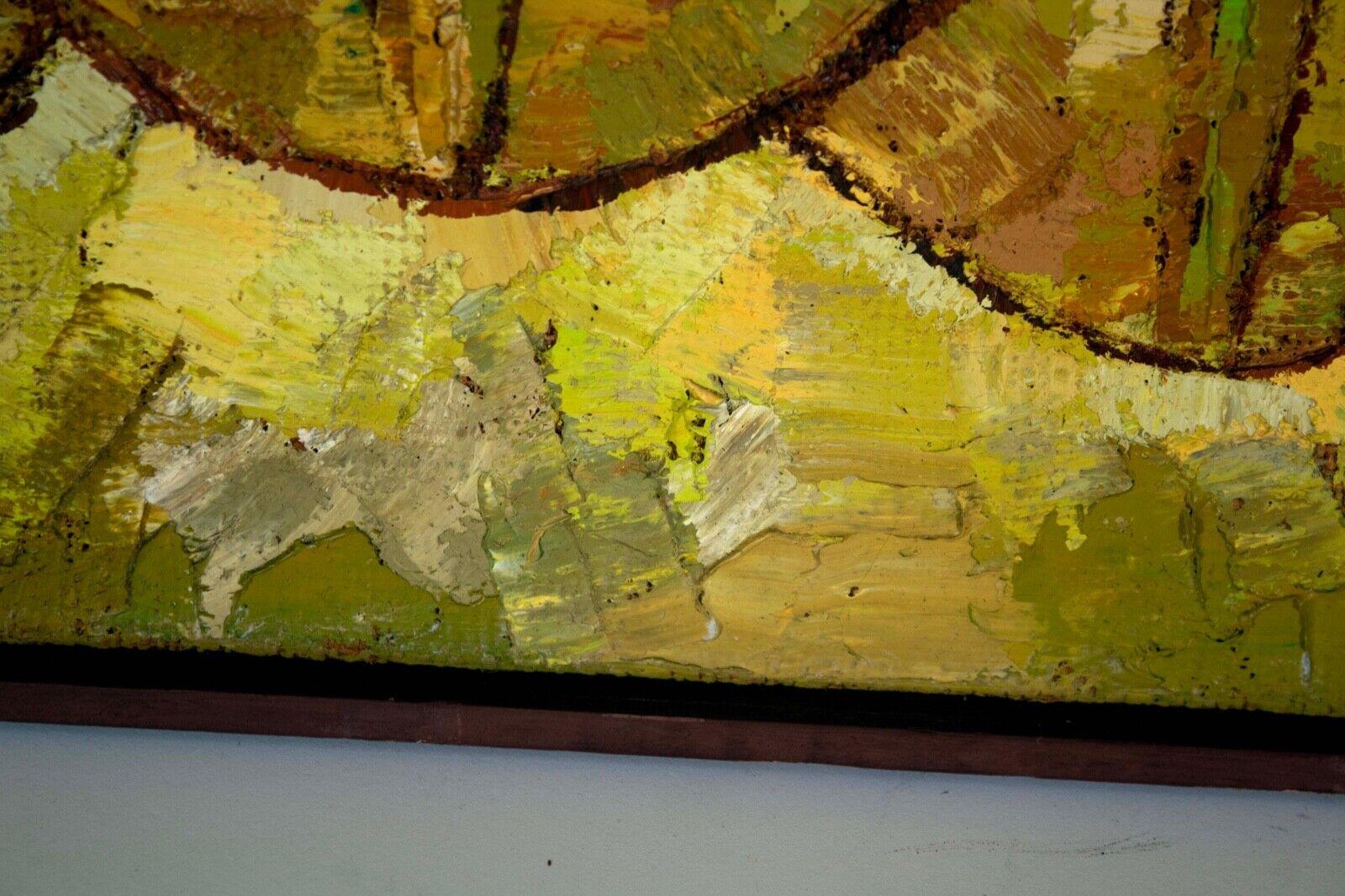 Nell Lamarsh Signed Mid-Century Modern Violin Oil Painting on Canvas Framed 1966 3