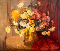 "Autumn Joyousness" - Female Artist, American Impressionist, Floral Still Life